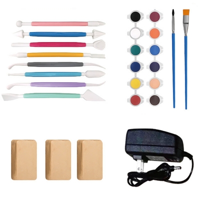 Гончарный круг c набором для творчества Clayora-1