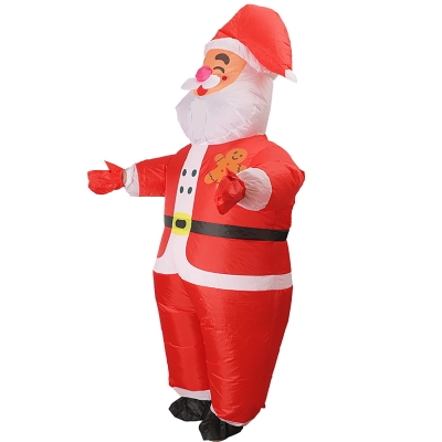 Надувной карнавальный костюм Дед мороз-4
