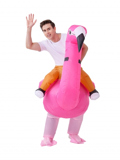 Надувной карнавальный костюм Всадник на фламинго FZ1666-2