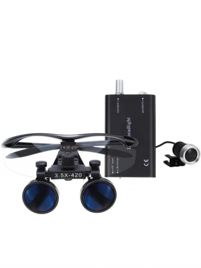 Стоматологические бинокуляры, 3.5-кратное увеличение LED, черный кейс-5